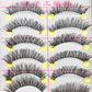 10 Pairs Handmade Natural Long False Eyelashes Makeup Maquillage Eyelashes Cilia Cilios Fake Lashes Faux Cils Eye Makeup Tools