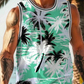 Summer Daily Casual Men's Tank Top Hawaiian Style Fish Print Men's Tank Top Seaside Party Men's Fashion Sleeveless T-shirt