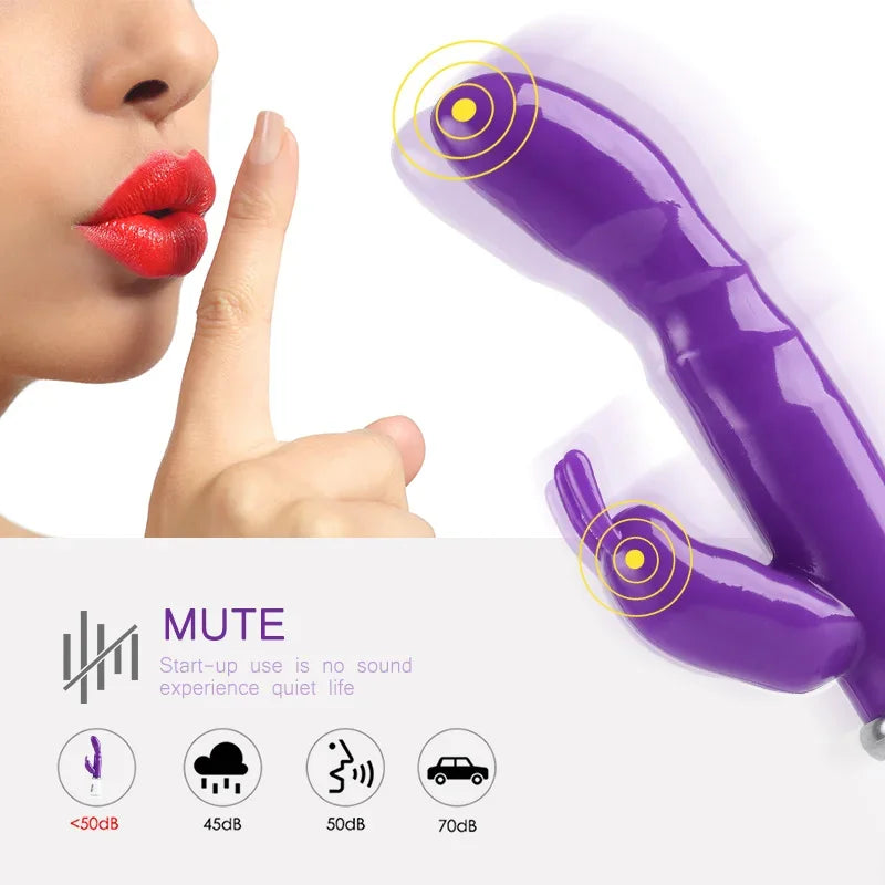 Rabbit Vibrator for Women Powerful G Spot Female Clitoris Stimulator Vibrating Silent Adult Sex Toy For Female Masturbator Shop