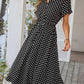 Ladies Polka Dot Print Shirt Dress Women Casual Midi Holiday Summer Dress Female Loose Women Beach Dress Sundress Robe Vestidos