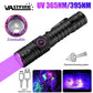 5W Mini 365nm 395nm UV Flashlight Zoom Ultraviolet Blacklight USB Rechargeable Purple Torch Pet Cat Dog Stains Urine Detector