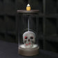 1pc, Ceramic Windproof Waterfall Backflow Led Skull Incense Burner Home Office Tea House Decorate Halloween Skull Decoration