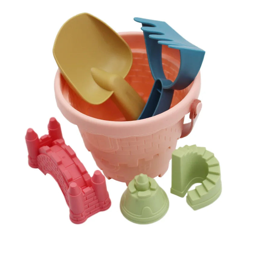 Children's Castle Sand Digging Sets Sand Scoop Summer Toy Beach Toys Sand Box for Kids Outdoor Baby Educational Interactive Gift