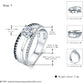 2023 New Hiphop 4.6g 925 Sterling Silver Jewelry Trendy Wedding Rings for Women Engagement Ring Femme Bijoux Bague C010