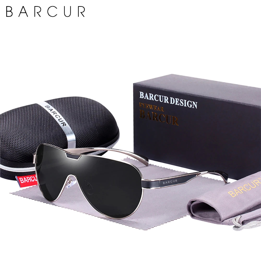 BARCUR Driving Polarized Sunglasses Men Brand Designer Sun Glasses For Men Sports Eyewear Lunette De Soleil Homme