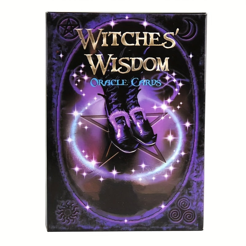 1 Set Witches' Wisdom Oracle Divination Tarot Deck, Board Game Beginner Cards, Fortune Telling Game Cards